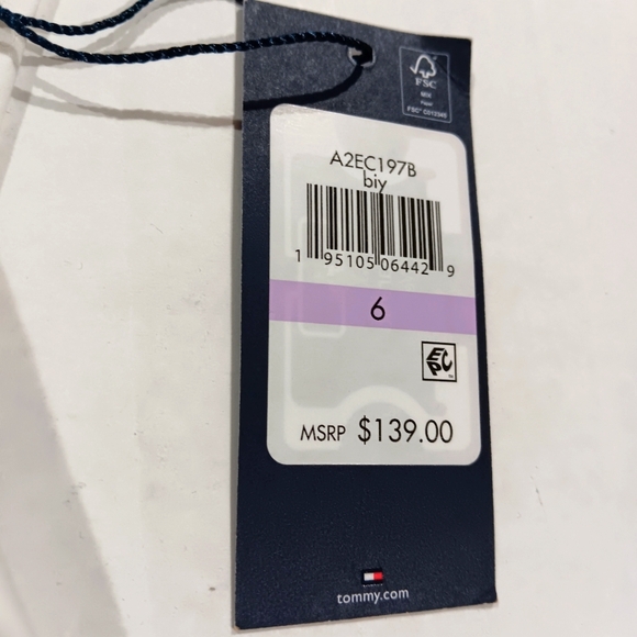 Tommy Hilfiger Women's (Size 6) White & Black Sleeveless Midi Wrap Dress (NWT) - Picture 8 of 15